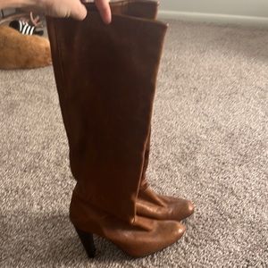 Stuart Weitzman cognac color boots. Knee high